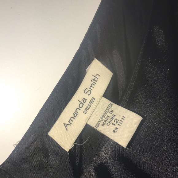 Black Slip Dress. Size 12 - Picture 5 of 6